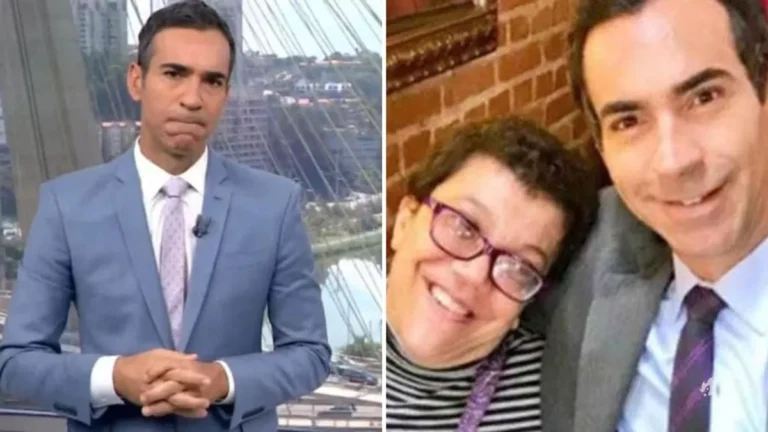 Cesar Tralli não segura o choro ao relembrar irmã com deficiência ao vivo no ‘Jornal Hoje’