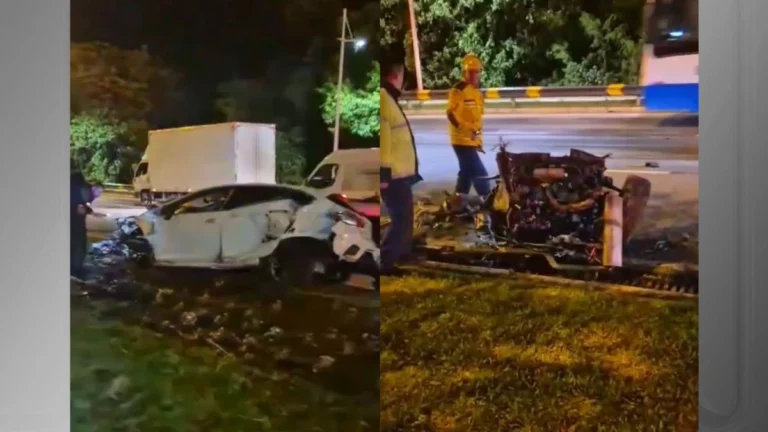 Motor “voa de carro após capotamento em Florianópolis