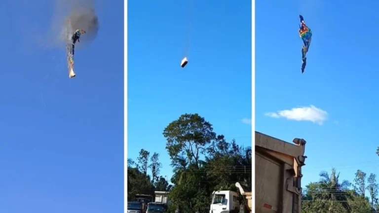 Maçarico em cesto iniciou fogo em balão que caiu em SC, disse piloto sobrevivente à polícia