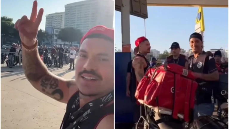 Filipe Ret enche o tanque de 300 motoboys em posto; veja quanto gastou