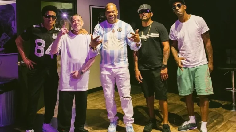 Racionais MC’s e Busta Rhymes se encontram em estúdio nos EUA