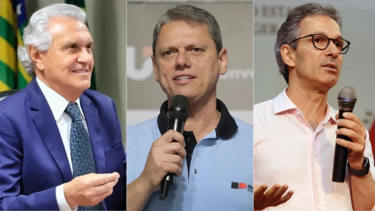 Saímos no 1° turno, nos apoiamos no 2º, diz Caiado com Tarcísio e Zema