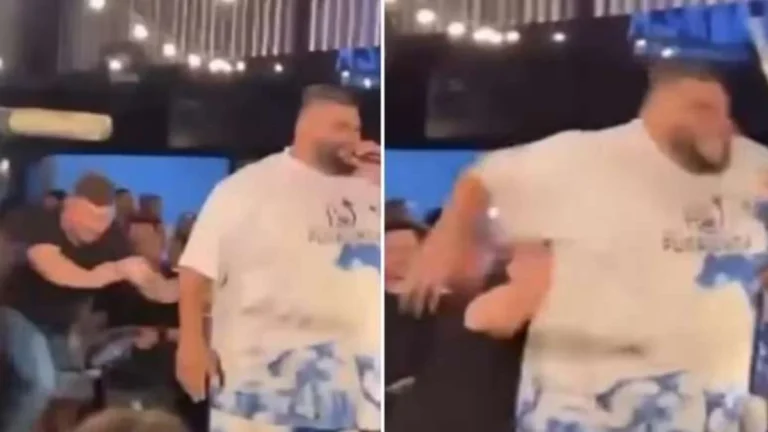 Cantor é empurrado do palco durante show, cena viraliza e caso será investigado pela polícia