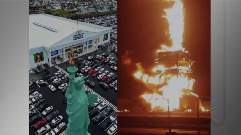 Estátua da Havan é incendiada em Pernambuco e Hang pede investigação