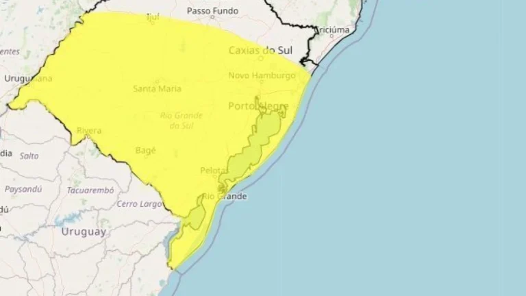 Ciclone vira o tempo no Sul, com chuva, granizo e ventos de até 70 km/h