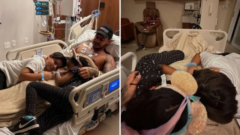 Rapper Hungria posta foto com os filhos durante internação por metanol: Me recuperando
