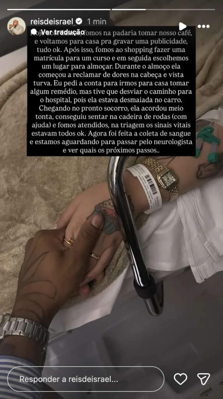Marido atualiza estado de saúde de Thais Carla após desmaio: Falta de descanso