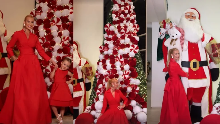 Ana Paula Siebert monta cenário de Natal em mansão provisória; veja