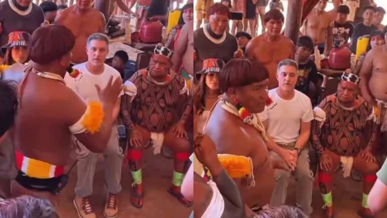 Luciano Huck é detonado após surgir em vídeo dando ordem para tribo indígena: Bizarro