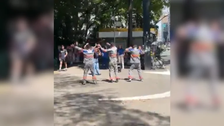 Terceirizados da Enel gravam dancinha na Paulista em meio a apagão em SP