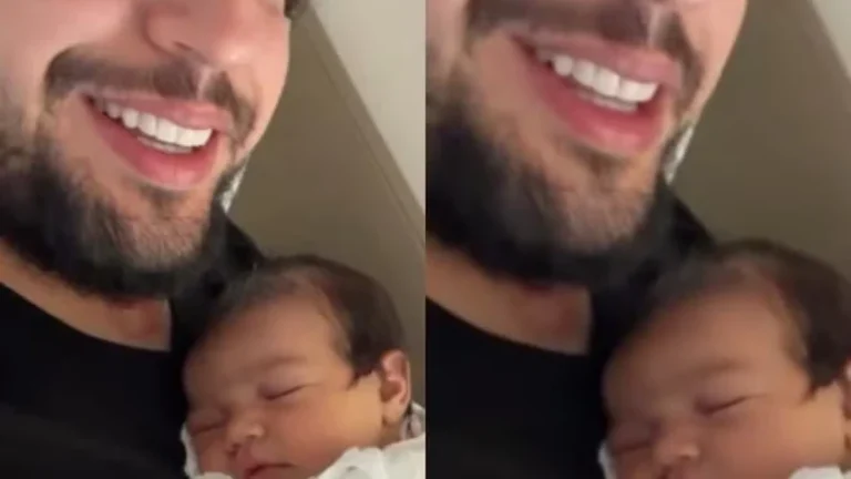Coruja! Nattan baba por filha recém-nascida: Como não se apaixonar?