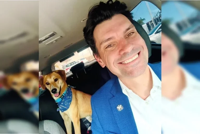 Chefe da polícia adota cão Caramelo jogado no mar por adolescentes