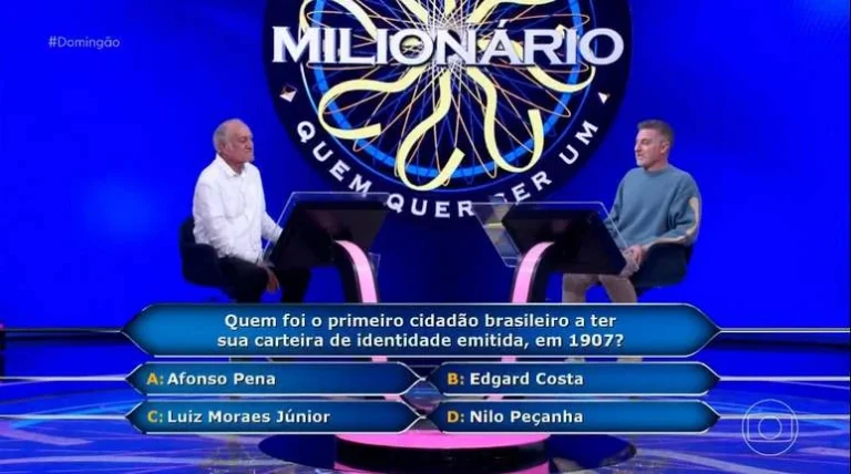 Ex-militar espera quase 2 meses por chance de ficar milionário no Domingão e desiste em pergunta sobre identidade