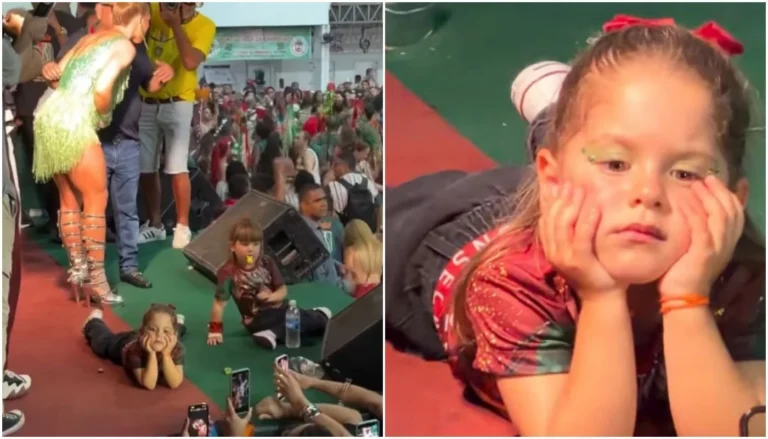 Maria Flor, filha de Virginia, chama atenção em ensaio da Grande Rio
