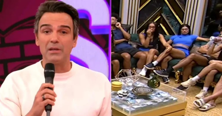 Tadeu Schmidt entrega notícia de última hora e brothers reagem ao vivo: ‘O quê?’