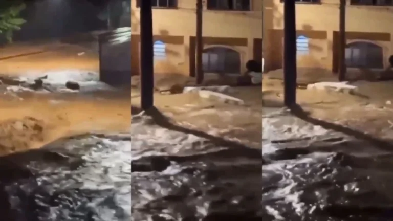 VÍDEO: Caixões de funerária são arrastados por enxurrada em Ubá