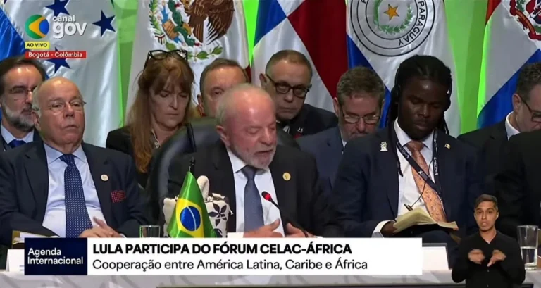 Na Colômbia, Lula critica guerras e faz discurso de cooperação com a África