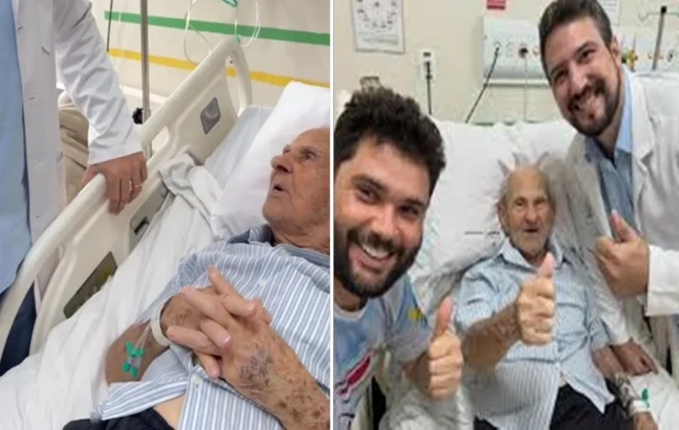 Vovô Anésio deixa hospital e continuará tratamento em casa