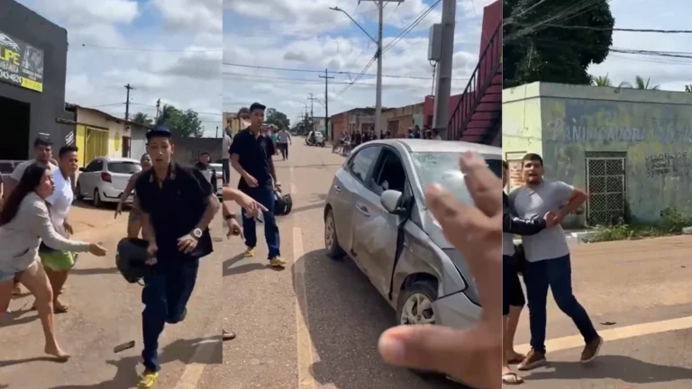 Vídeo: Repórter é agredido durante cobertura de acidente de carro em RO