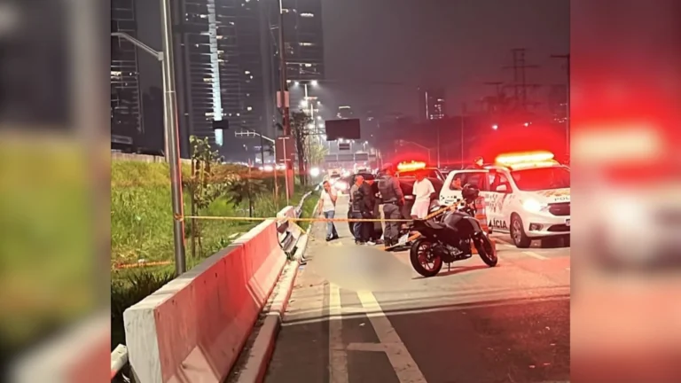 Mulher morre após bater em muro da Marginal durante tentativa de assalto