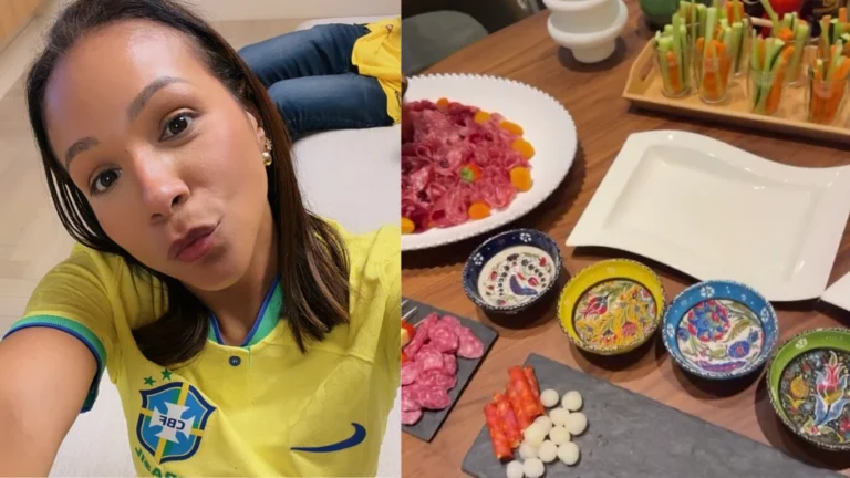 Com festa pronta, Belle Silva reage à ausência de Thiago Silva na Copa