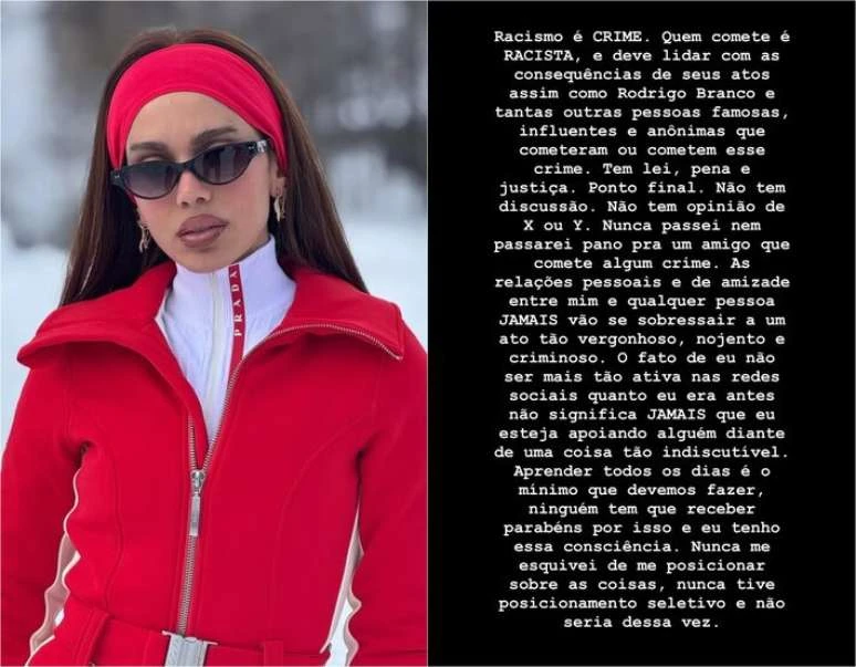 Anitta se posiciona contra Rodrigo Branco e  Lucas Leto debocha de famosos que o apoiaram; veja