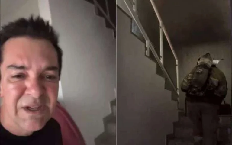 Regis Danese surge aos prantos enquanto casa pega fogo: ‘Meu filho…’