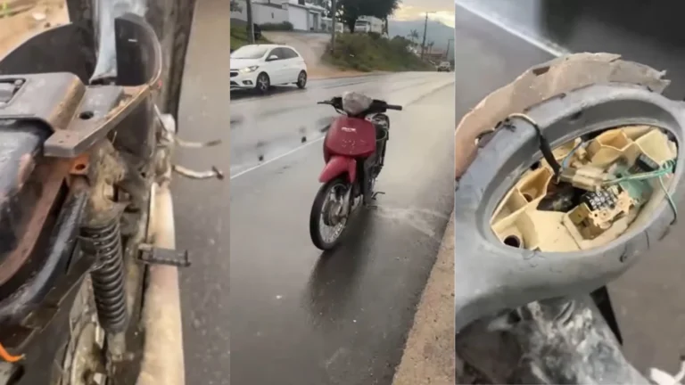 Vídeo: Moto “pelada” é flagrada em rodovia de Santa Catarina