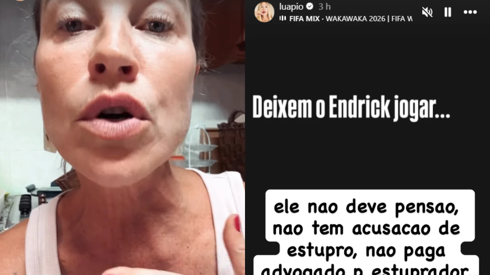 Luana Piovani defende que Endrick jogue e compartilha críticas ao Neymar