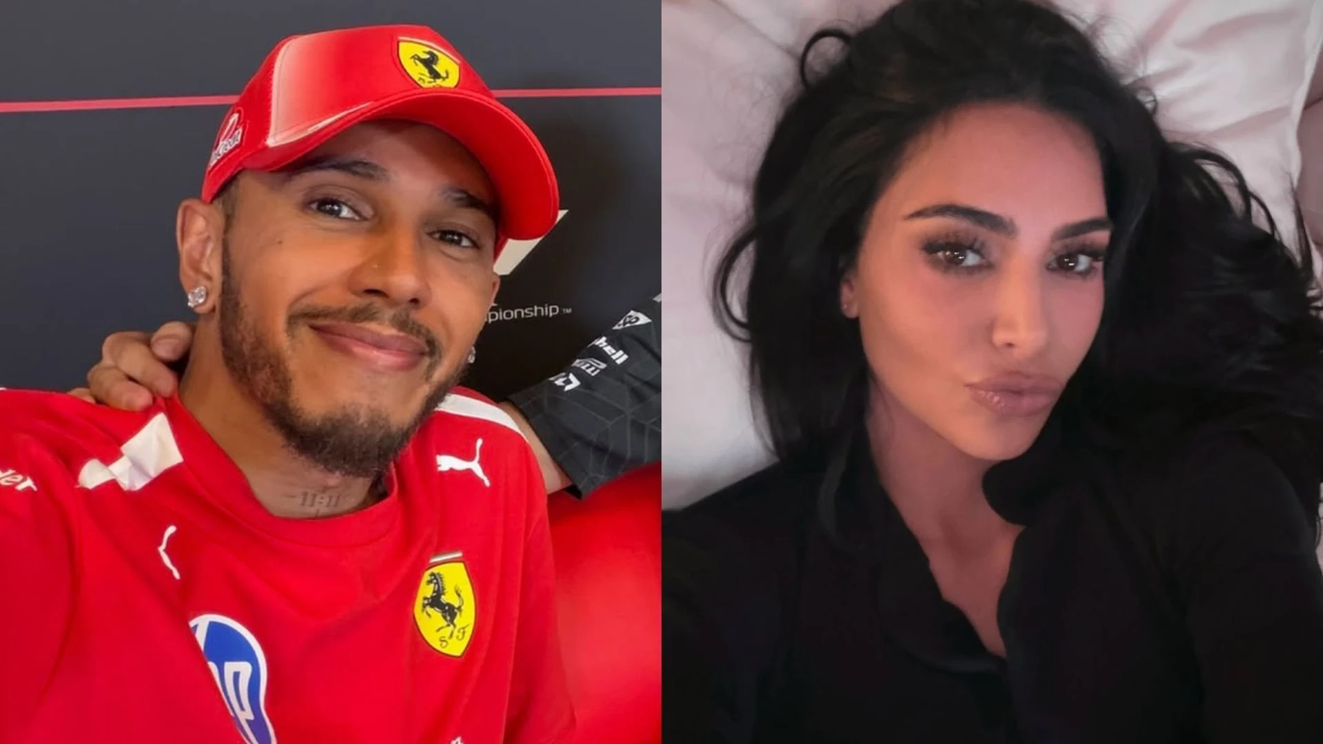 Kim Kardashian e Lewis Hamilton são flagrados aos beijos pela 1ª vez; veja
