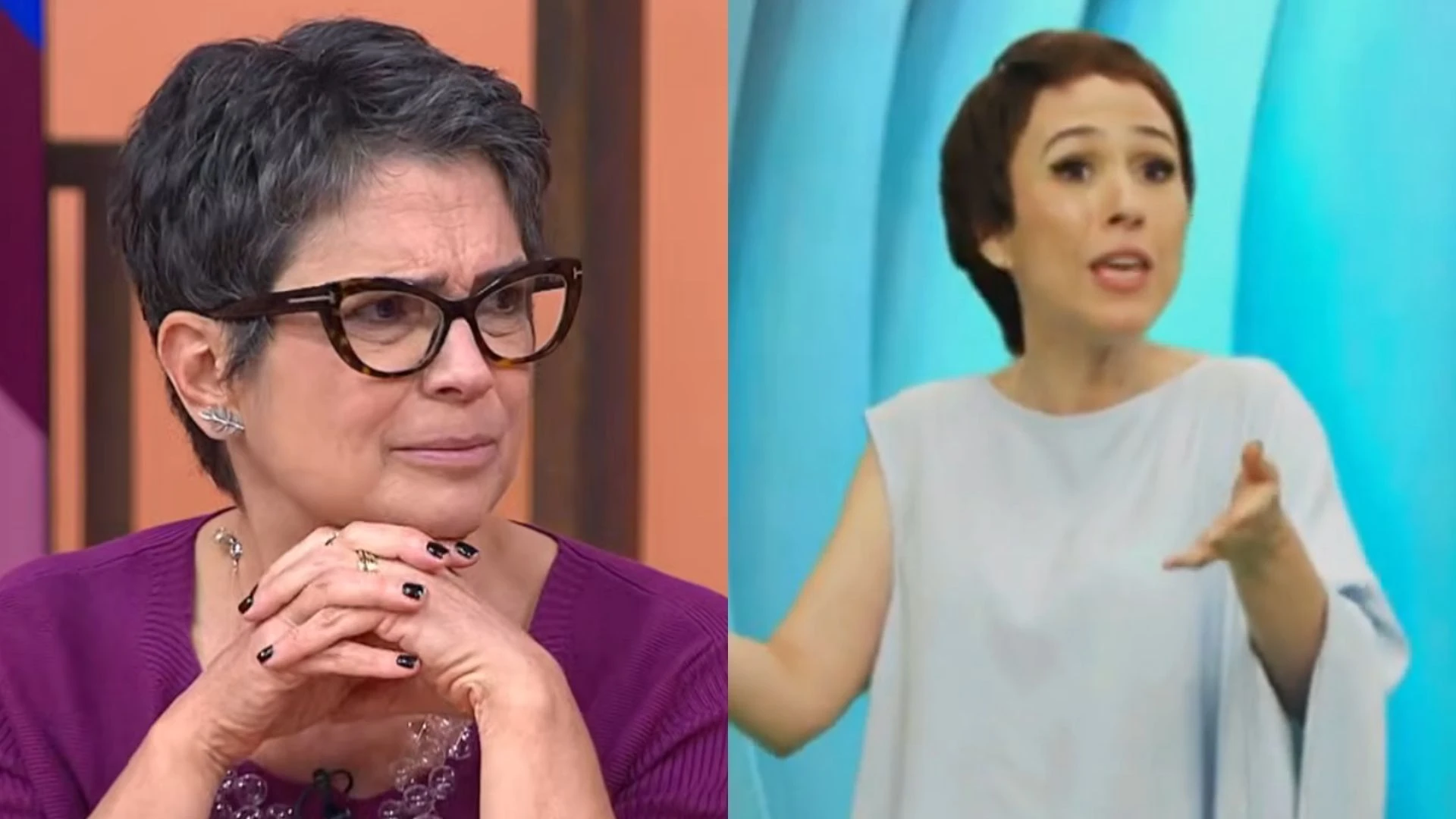 Sandra Annenberg reage à imitação de Tata Werneck em programa de humor