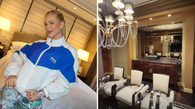 Virginia mostra quarto luxuoso em hotel nos EUA: “É um apartamento”