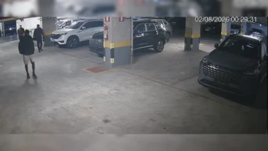 Vídeo registra furto de veículos em estacionamento de Belo Horizonte