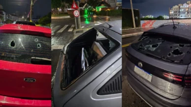 Granizo do tamanho de bola de golfe perfura carros e gera prejuízo em SC