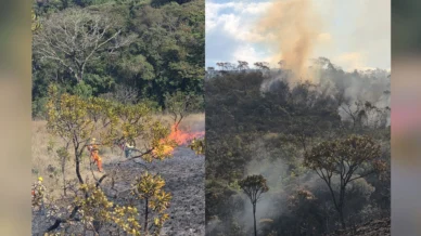 BH registra segundo incêndio após 10 dias na região da Serra do Gandarela 