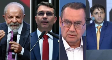 Atlas: Lula tem 43,4% no 1º turno; Flávio, 33,7%; Cury, 7,8% e Renan, 7,6%