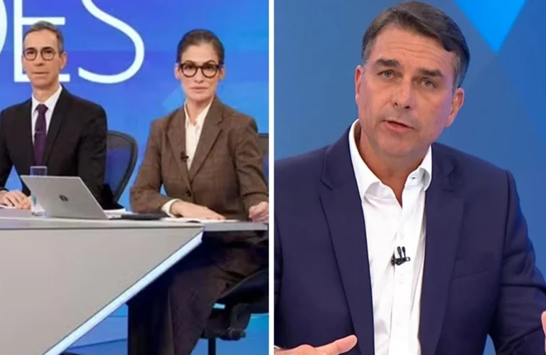 Flávio começa entrevista com recado a Renata após episódio polêmico com Lula