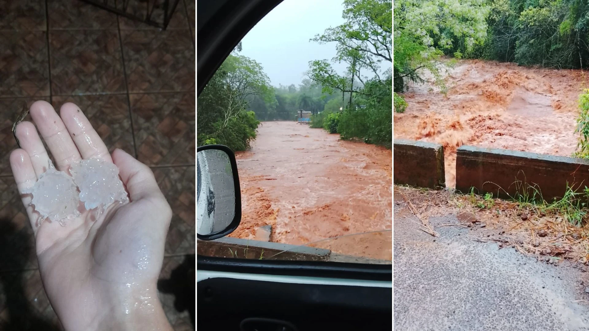 Granizo danifica casas e lavouras no Noroeste do RS