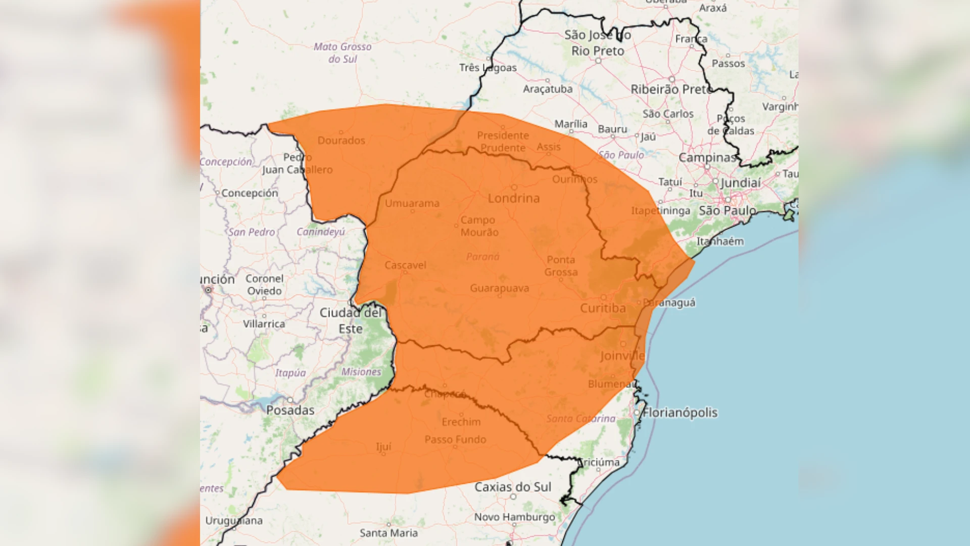 Ciclone atinge Santa Catarina neste fim de semana, com ventos de até 100km