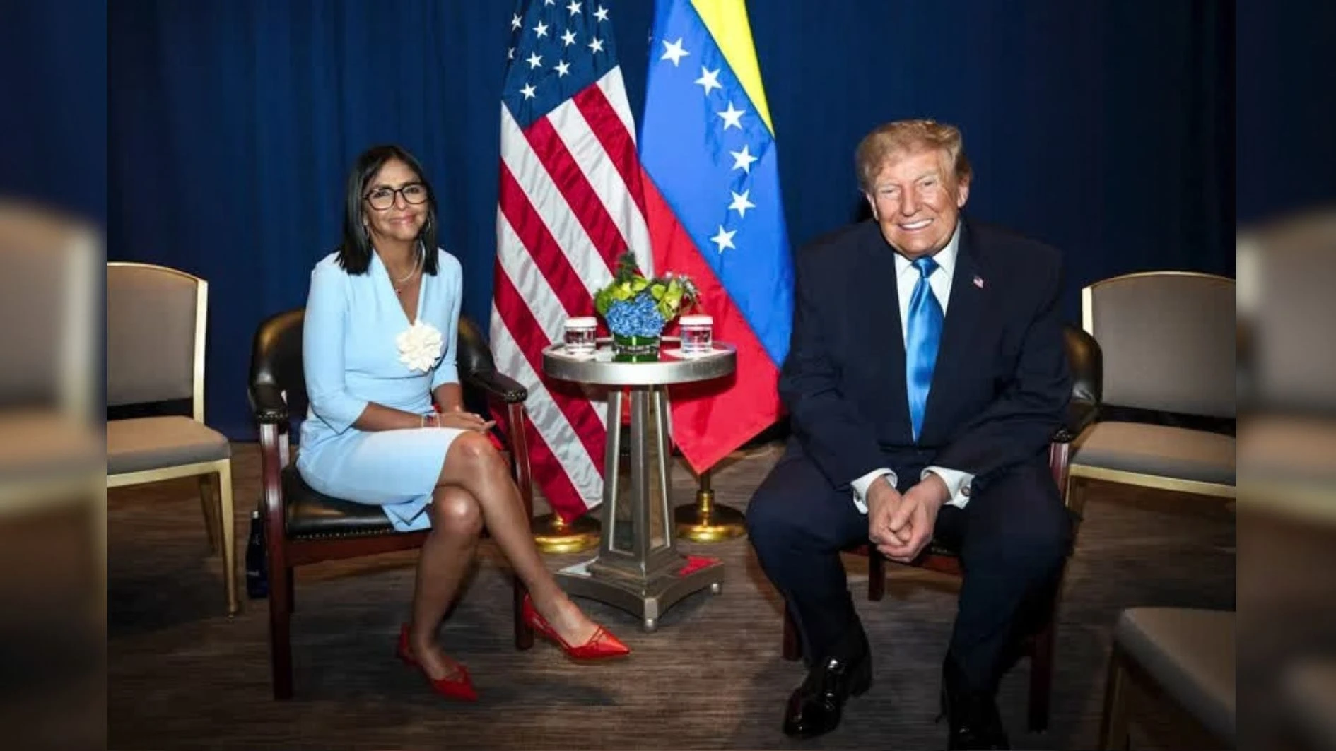 Trump diz que conversou com Delcy Rodríguez sobre eleições