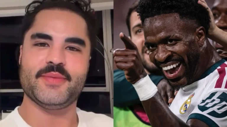 Lucas Guedez tira máscara de Vini Jr. e manda recado: ‘Babaca’