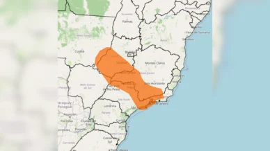 Inmet emite alerta laranja de tempestade para o Sudeste