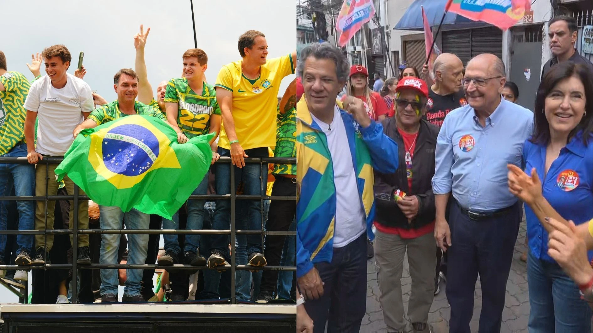 Flávio participa de ato no Espírito Santo; aliados de Lula caminham em SP