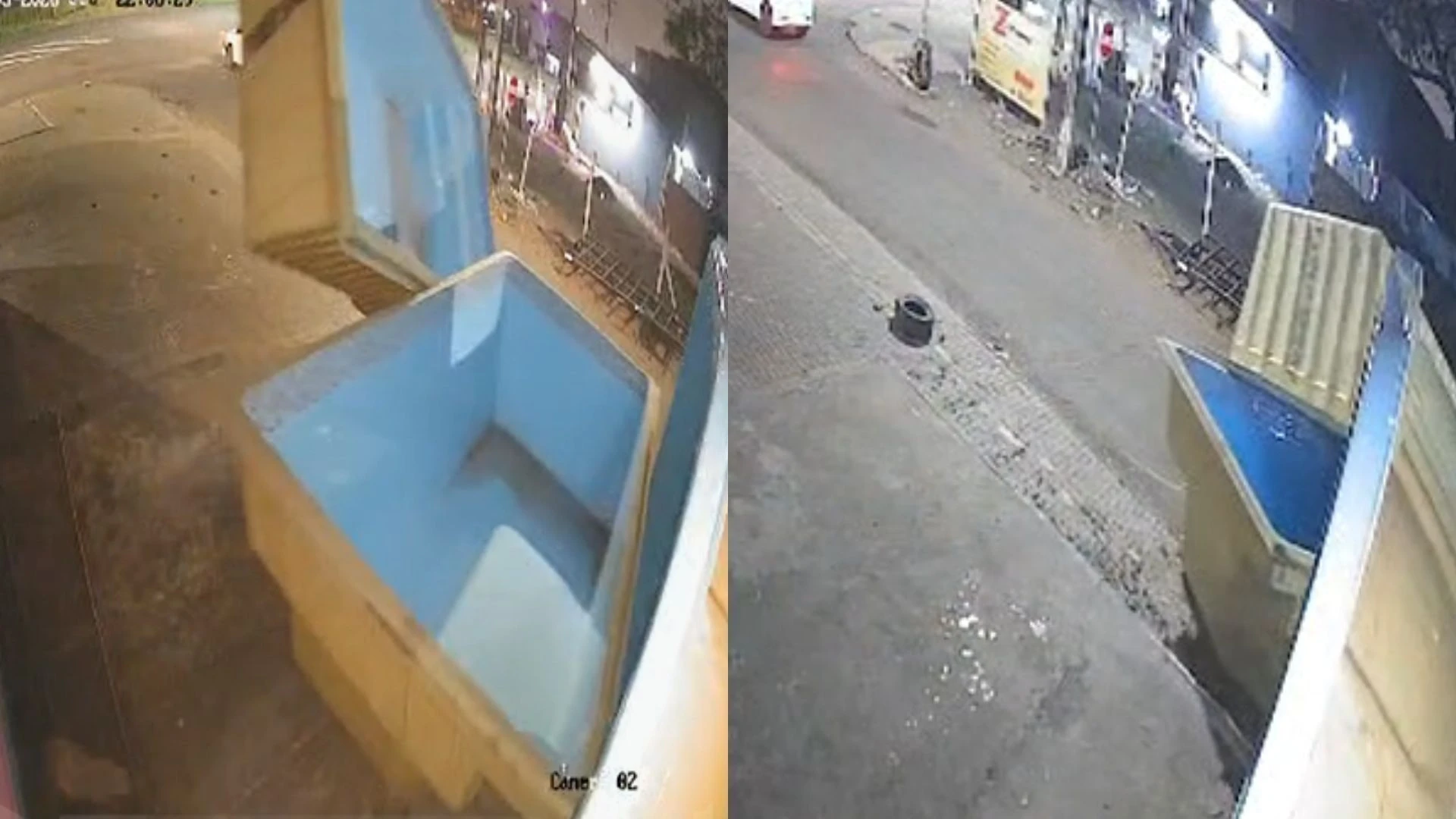 Vídeo: vento forte ergue e arrasta piscinas por rua em Foz do Iguaçu