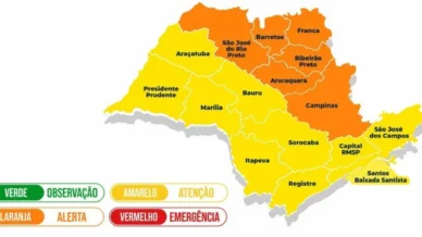 Defesa civil emite alerta para chuva forte em São Paulo