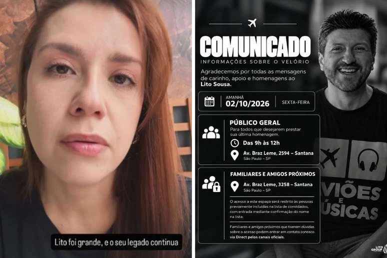 Velório de Lito Sousa será aberto ao público, mas família veta imprensa e fotos