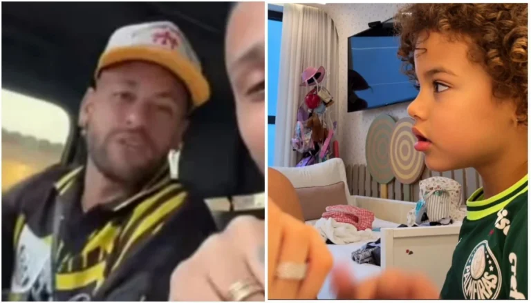 Biancardi irrita Neymar ao vestir filha com blusa do Palmeiras; veja